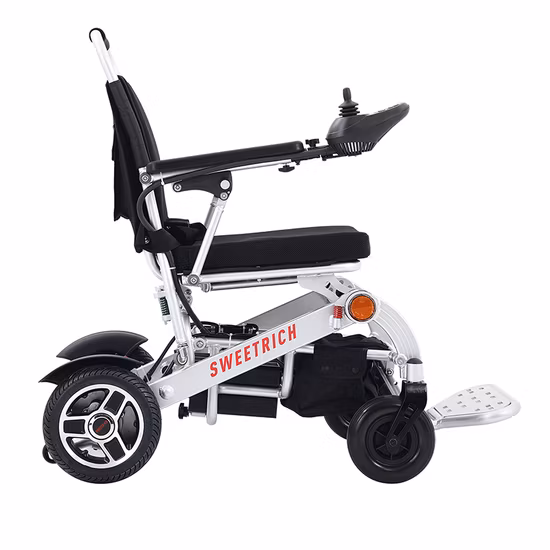 Nuevo marco fuerte de aluminio plegable silla de ruedas eléctrica sistema de freno electromagnético Scooter discapacitado para personas discapacitadas